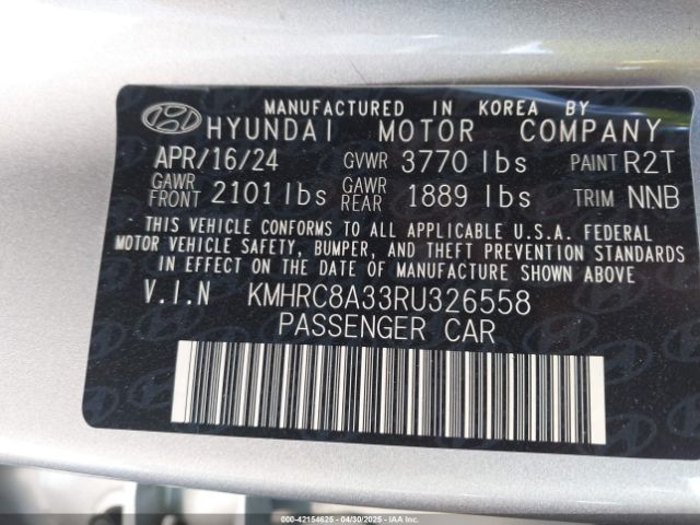 KMHRC8A33RU326558 Hyundai Venue Sel