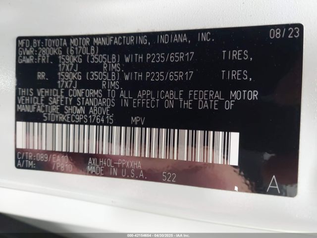 2023 TOYOTA SIENNA 5TDYRKEC9PS176415 Photo 8