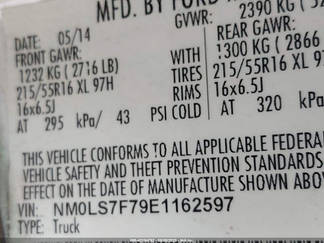 NM0LS7F79E1162597 Ford Transit Connect Xlt