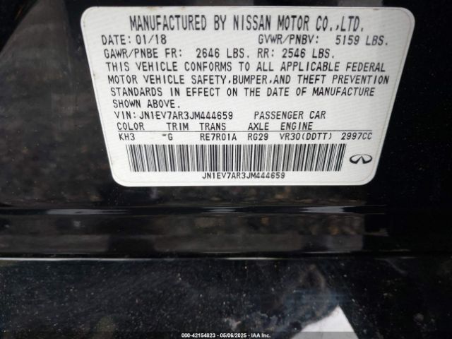 JN1EV7AR3JM444659 Infiniti Q50 3.0t Sport