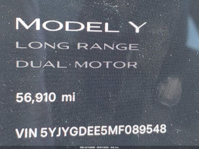 2021 TESLA MODEL Y 5YJYGDEE5MF089548 Photo 6