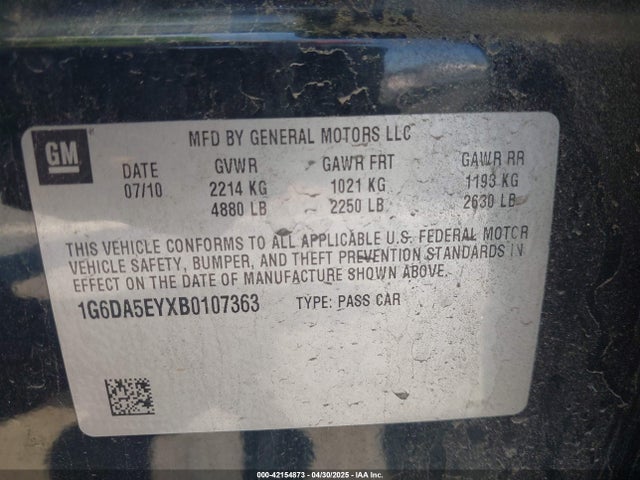 2011 CADILLAC CTS 1G6DA5EYXB0107363 Photo 8