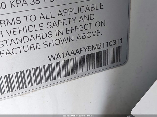 2021 AUDI Q5 WA1AAAFY5M2110311 Photo 8