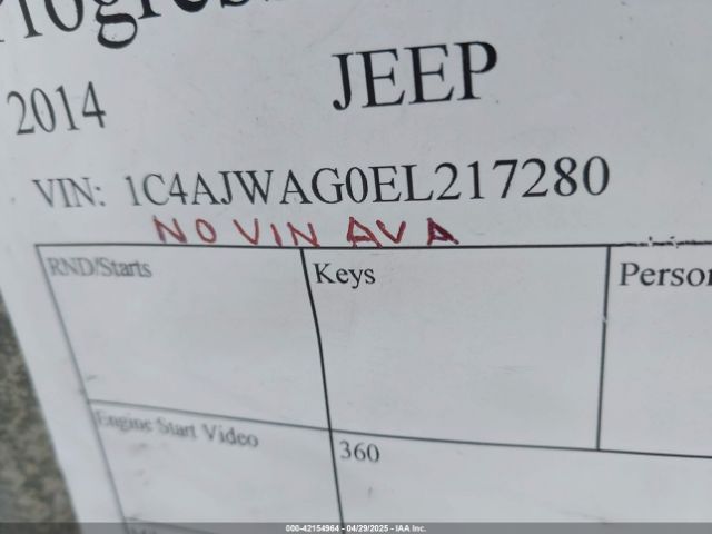 1C4AJWAG0EL217280 Jeep Wrangler Sport