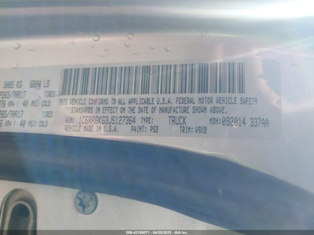 1C6RR6KG3JS127364 RAM 1500