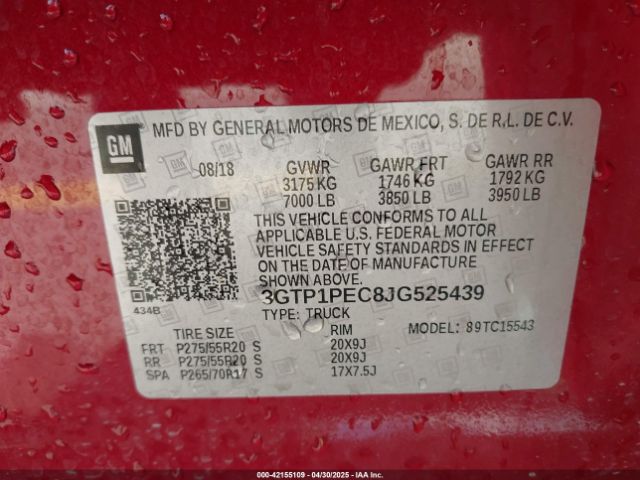 3GTP1PEC8JG525439 GMC Sierra 1500 Denali