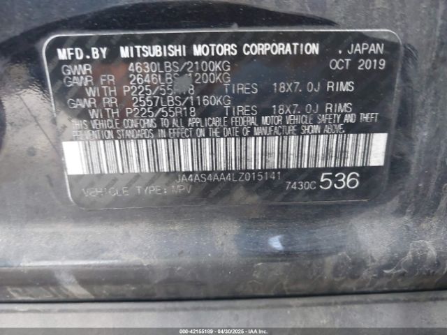 2020 MITSUBISHI ECLIPSE CROSS JA4AS4AA4LZ015141 Photo 8