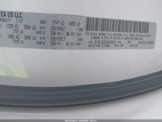 2C4RC1BG5HR676010 Chrysler Pacifica Touring-l