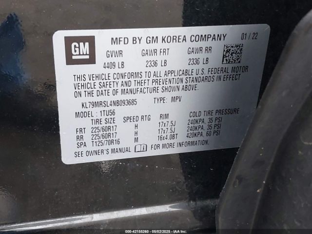 2022 CHEVROLET TRAILBLAZER KL79MRSL4NB093685 Photo 8