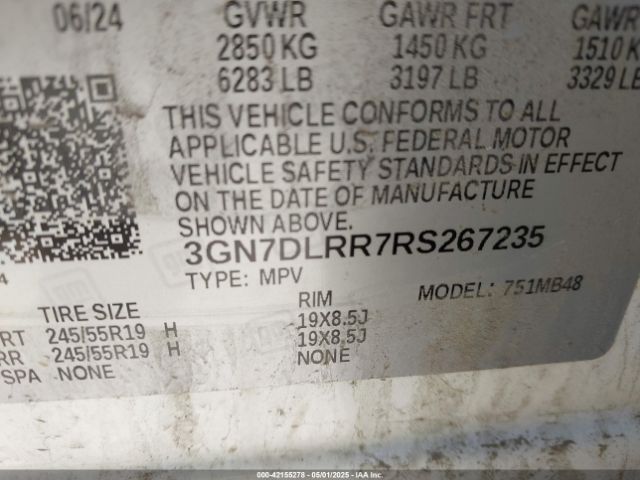3GN7DLRR7RS267235 Chevrolet Equinox Ev Lt