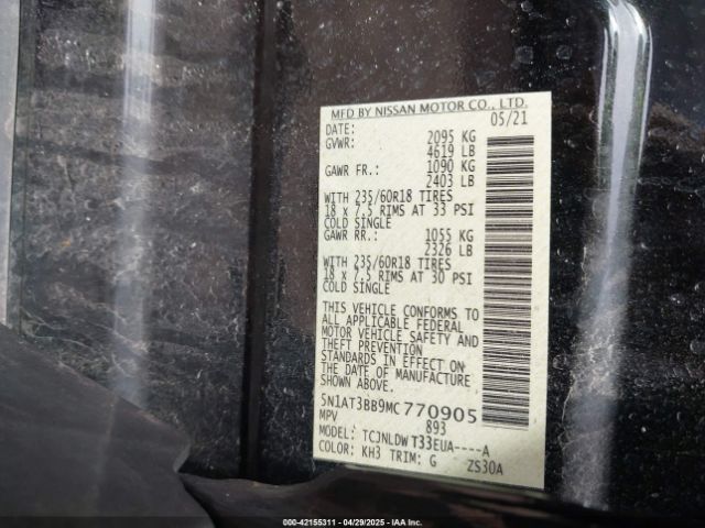 2021 NISSAN ROGUE 5N1AT3BB9MC770905 Photo 8