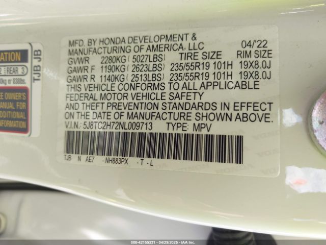 2022 ACURA RDX 5J8TC2H72NL009713 Photo 8