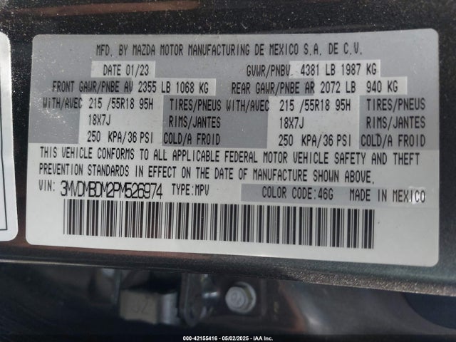 3MVDMBDM2PM526974 Mazda Cx-30 2.5 S Premium