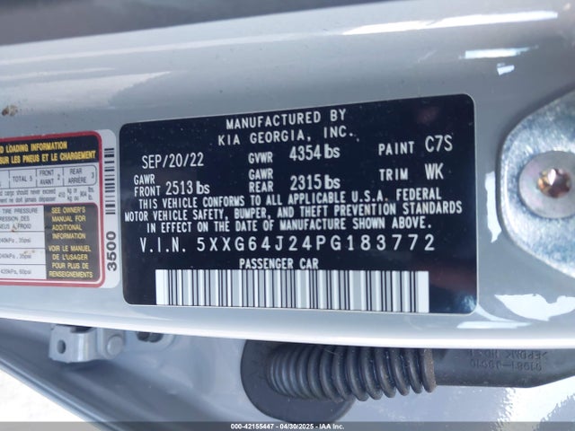 5XXG64J24PG183772 KIA K5 Gt-line