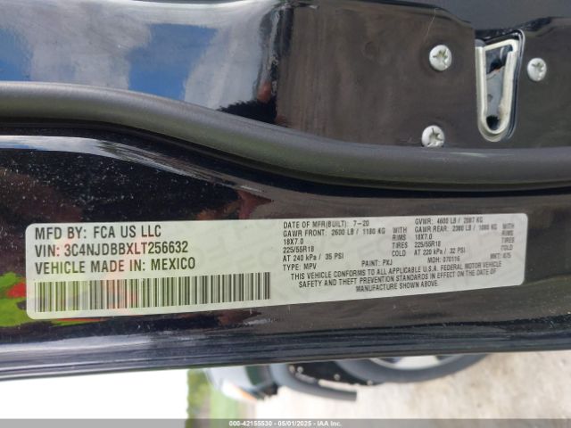 3C4NJDBBXLT256632 Jeep Compass Latitude 4x4