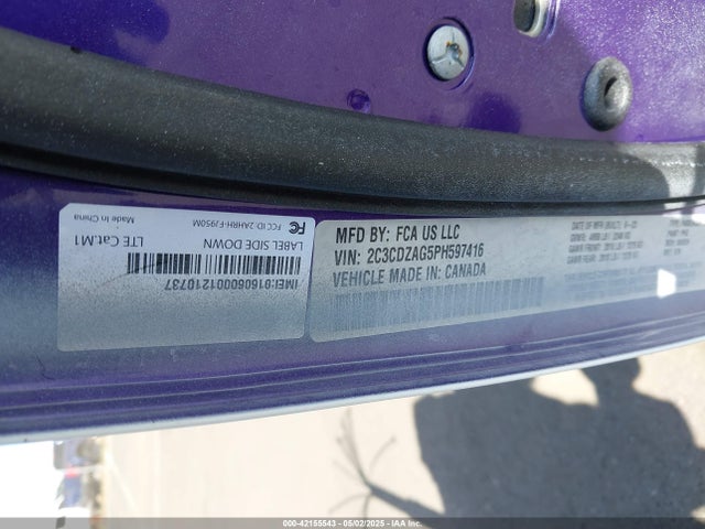 Dodge 2023 2023 2C3CDZAG5PH597416 Image 9