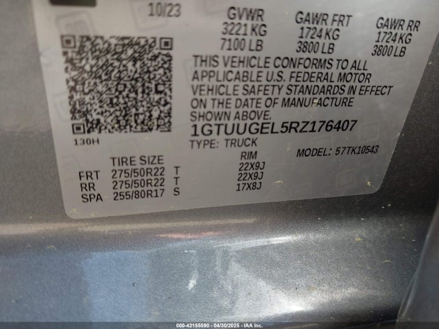 1GTUUGEL5RZ176407 GMC l87