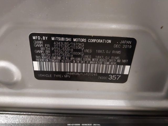 2020 MITSUBISHI OUTLANDER SPORT JA4AR3AU1LU020245 Photo 8