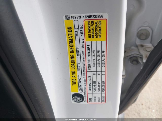 1GYS3HKJ2HR230256 Cadillac Escalade Esv Luxury
