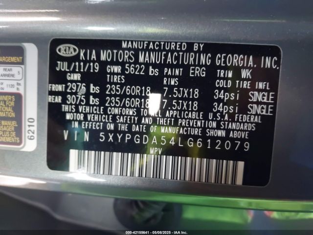 2020 KIA SORENTO 5XYPGDA54LG612079 Photo 8