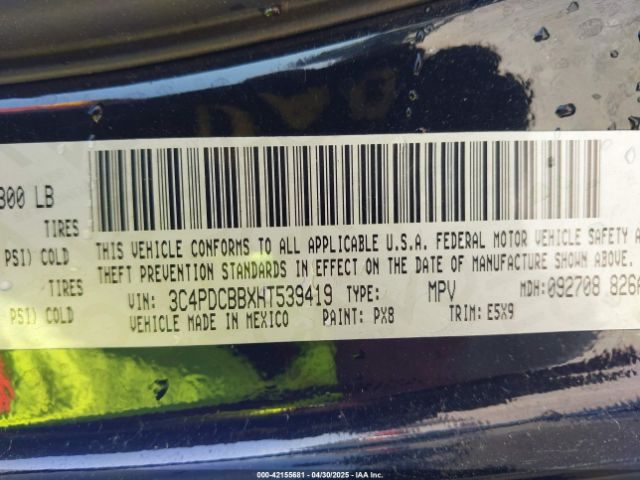 3C4PDCBBXHT539419 Dodge Journey Sxt