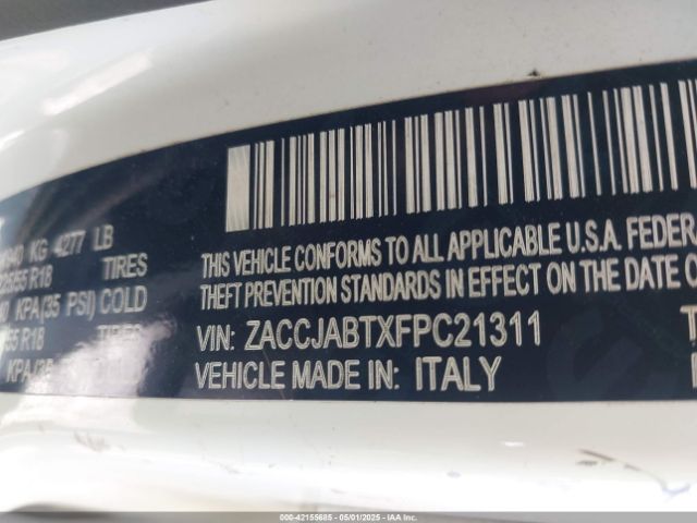 ZACCJABTXFPC21311 Jeep Renegade Latitude