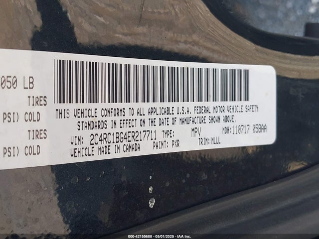 2C4RC1BG4ER217711 Chrysler Town & Country Touring