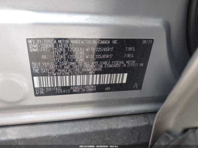 2021 TOYOTA RAV4 2T3W1RFV2MC151021 Photo 8