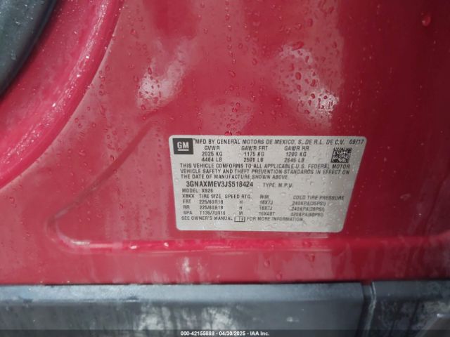 3GNAXMEV3JS518424 Chevrolet Equinox Premier