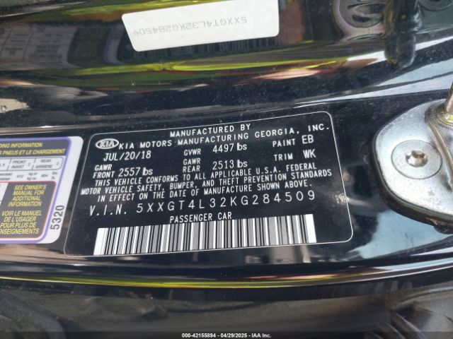5XXGT4L32KG284509 KIA Optima S