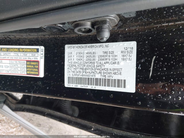 5J6RW1H8XKA001475 Honda l15be