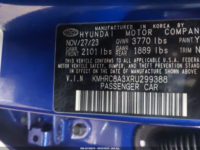 KMHRC8A3XRU299388 Hyundai Venue Limited