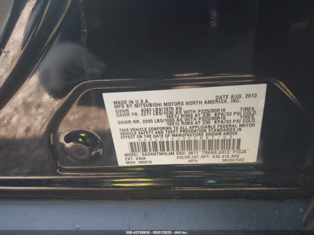 2014 MITSUBISHI OUTLANDER SPORT 4A4AP3AU9EE005168 Photo 8