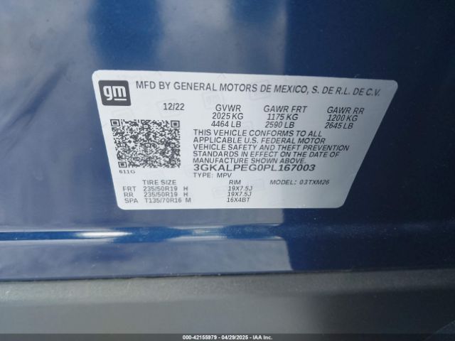 3GKALPEG0PL167003 GMC Terrain Fwd Slt