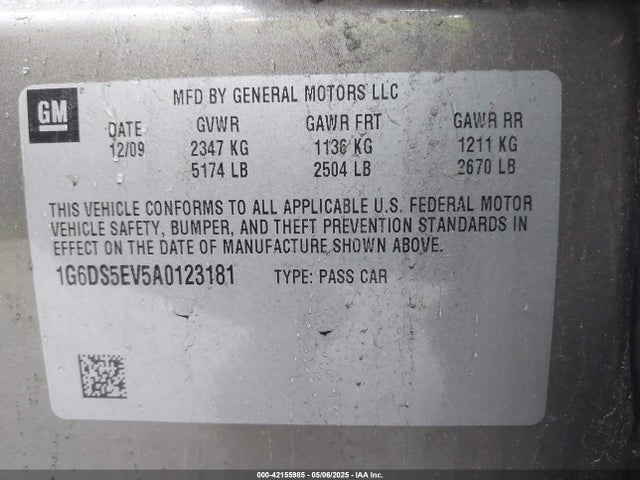 2010 CADILLAC CTS 1G6DS5EV5A0123181 Photo 8