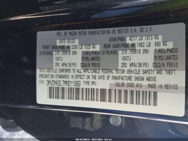 3MVDMADL7MM211889 Mazda Cx-30 Premium
