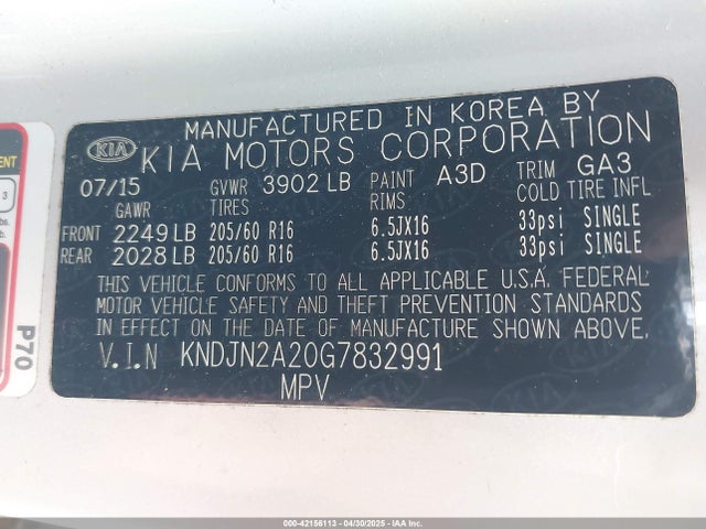 KNDJN2A20G7832991 KIA Soul