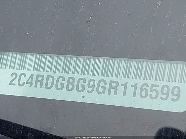 2C4RDGBG9GR116599 Dodge Grand Caravan Se Plus