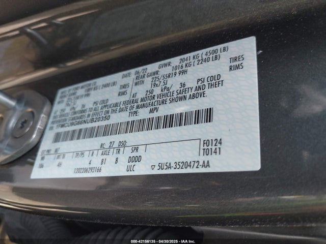 1FMCU9G66NUB20350 Ford ESCAPE SE
