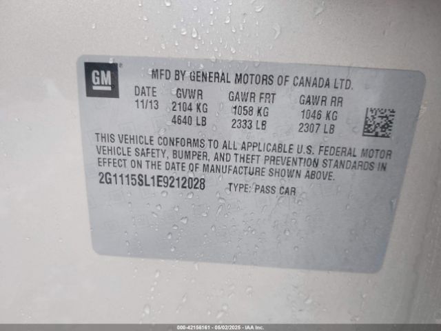 2G1115SL1E9212028 Chevrolet IMPALA 1LT