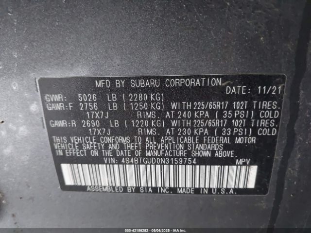 4S4BTGUD0N3159754 Subaru Outback Wilderness