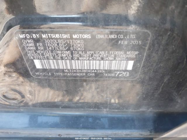 2015 MITSUBISHI MIRAGE ML32A3HJ8FH044393 Photo 8
