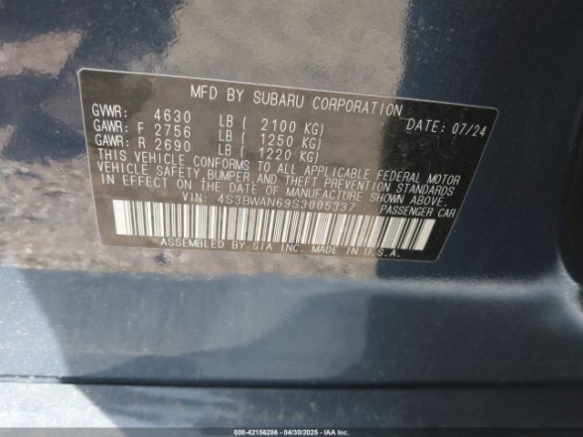 4S3BWAN69S3005337 Subaru na, u5