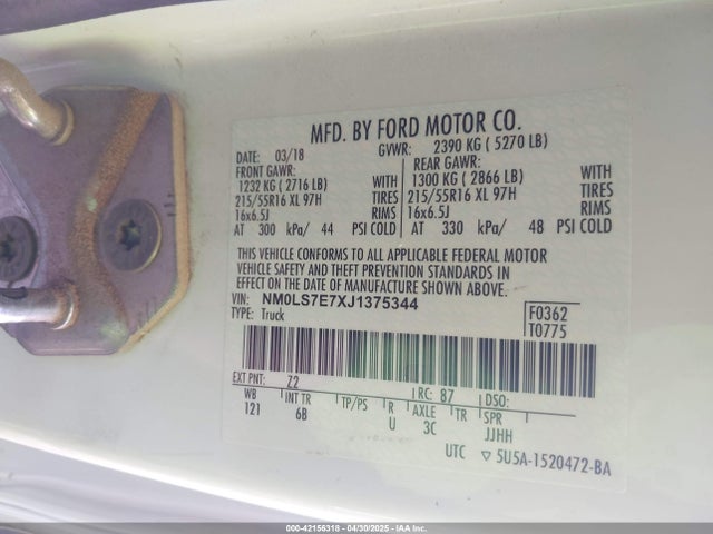 NM0LS7E7XJ1375344 Ford Transit Connect Xl