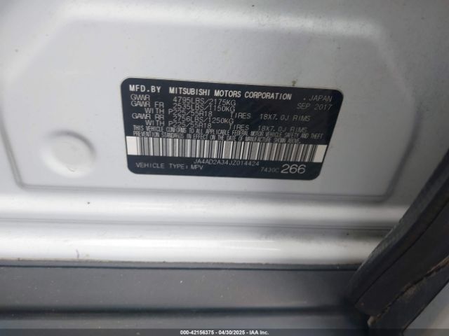 2018 MITSUBISHI OUTLANDER JA4AD2A34JZ014424 Photo 8