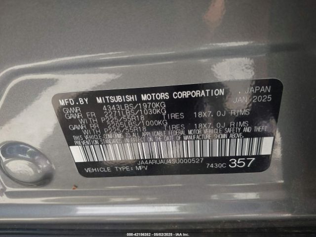 2025 MITSUBISHI OUTLANDER SPORT JA4ARUAU4SU000527 Photo 8