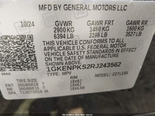 1GKENPKS2RJ243562 GMC Acadia Awd At4