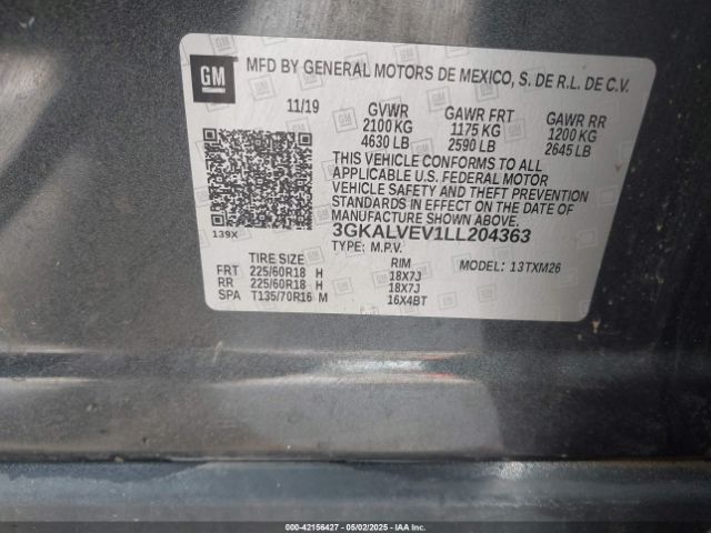 3GKALVEV1LL204363 GMC Terrain Awd Slt