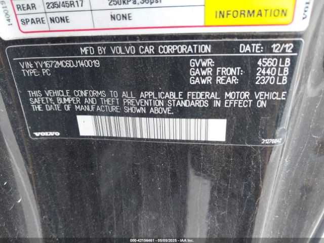 2013 VOLVO C70 YV1672MC6DJ140019 Photo 8