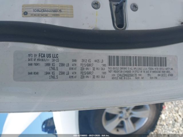 1C4NJCBA6GD560179 Jeep Compass Sport